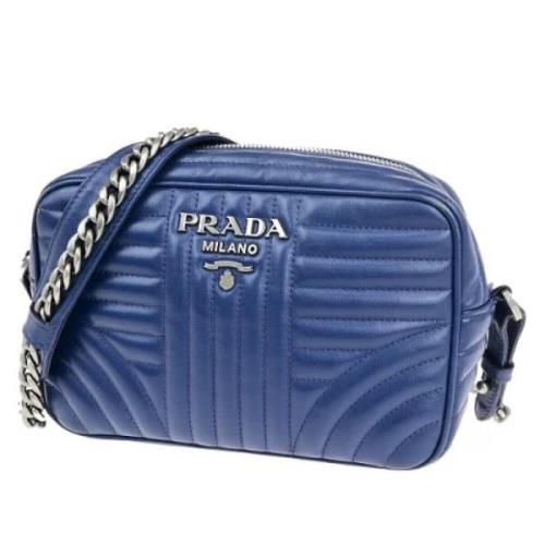 Pre-owned Leather prada-bags Prada Vintage , Blue , Dames