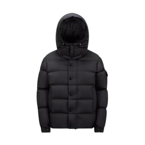 Zwarte Korte Donsjas Iconische Stijl Moncler , Black , Dames