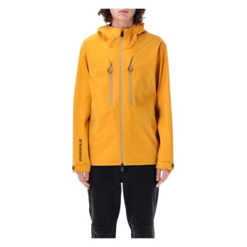 Gele Hooded Shell Jacket Aw24 Moncler , Yellow , Heren