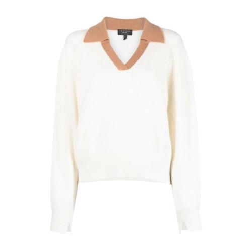 Beige Cashmere Polo Sweater Rag & Bone , Beige , Dames