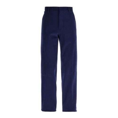 Warme Winter Chino Broek Ermenegildo Zegna , Blue , Heren