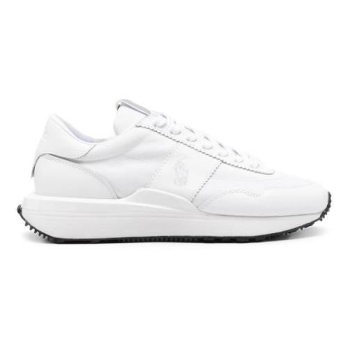 Witte Leren Casual Sneakers Polo Ralph Lauren , White , Dames