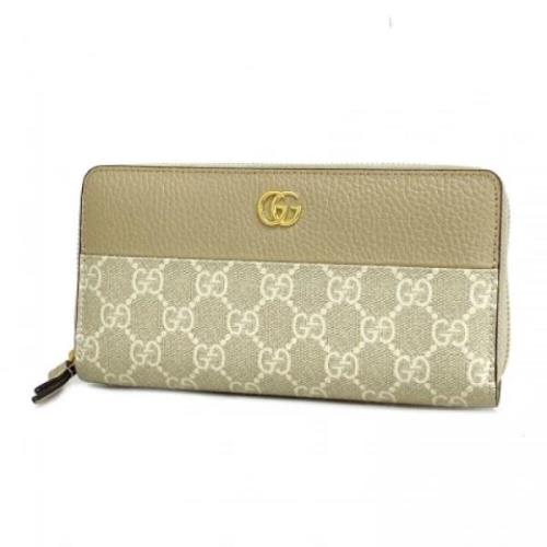 Pre-owned Plastic wallets Gucci Vintage , Beige , Dames