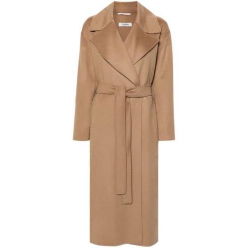 Bruine wollen jas met inkeping kraag Max Mara , Brown , Dames