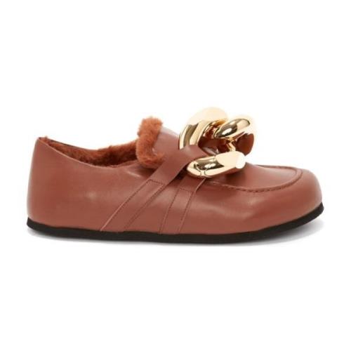 Bruine Casual Loafers met Rubberen Zool JW Anderson , Brown , Dames