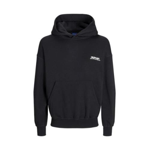 Zwarte Sweat Hoodie Freewear Jack & Jones , Black , Heren