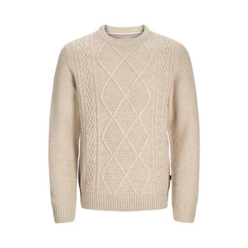 Luxe Kabeltrui Beige Jack & Jones , Beige , Heren