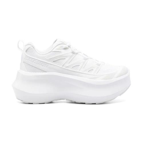 Witte Mesh Sneakers met Flatform Zool Comme des Garçons , White , Dame...