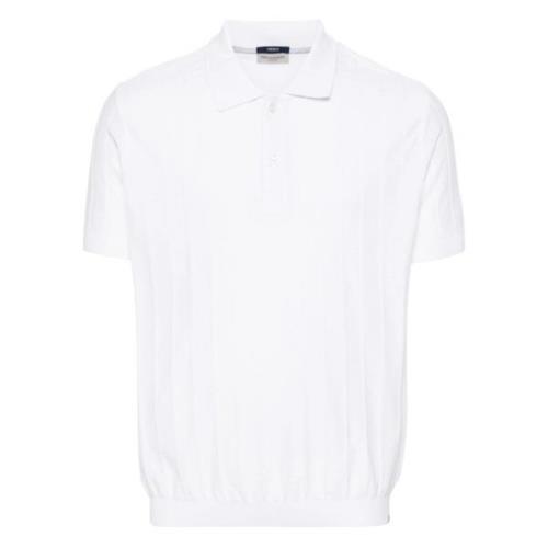 Gebreid poloshirt in het wit Paul & Shark , White , Heren