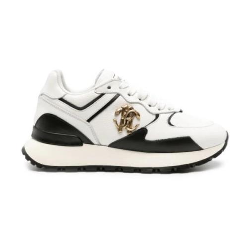 Witte Leren Casual Sneakers Roberto Cavalli , White , Dames