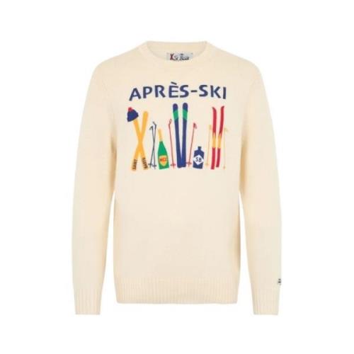 Multicolor Crew Neck Sweater met Borduurwerk MC2 Saint Barth , Beige ,...