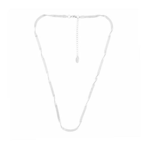 Waterdichte Twisted Herringbone Ketting Zilver Dansk Copenhagen , Gray...