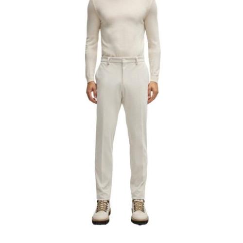 Fluwelen Corduroy Slim Fit Broek Hugo Boss , White , Heren