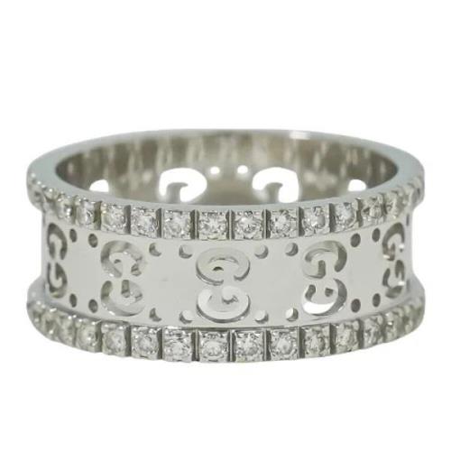 Pre-owned White Gold rings Gucci Vintage , Gray , Dames