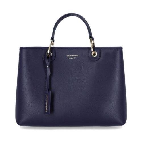 Blauwe MyEA Shopping Tas met Deer Print Emporio Armani , Blue , Dames