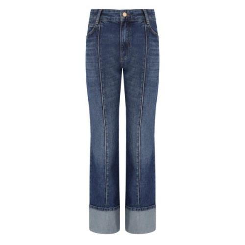 Blauwe Flare Jeans met Hoge Taille Essentiel Antwerp , Blue , Dames