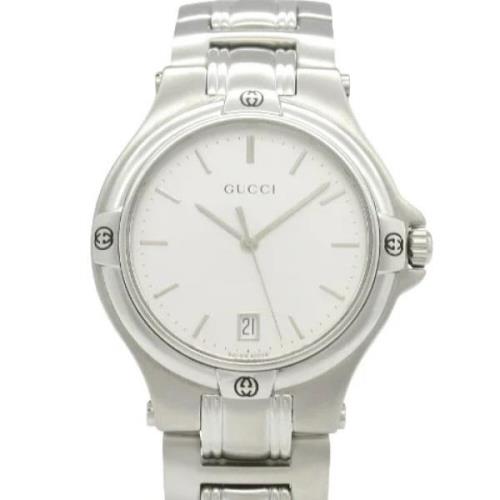 Pre-owned Metal watches Gucci Vintage , Gray , Heren