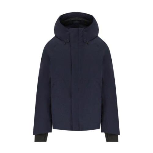 Navy Blue Hooded Jacket met slimme zakken Krakatau , Blue , Heren