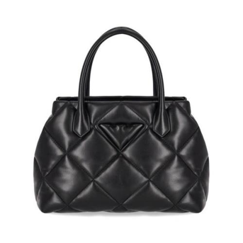 Zwarte Gewatteerde Handtas met Adelaarslogo Emporio Armani , Black , D...