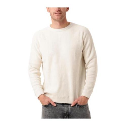 Njord Crew Witte Trui Dstrezzed , Beige , Heren