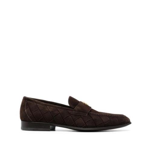 Bruine Suède Casual Loafers Roberto Cavalli , Brown , Heren