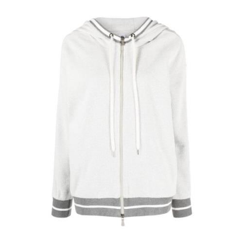 Grijze Hoodie met Rits Eleventy , Gray , Dames