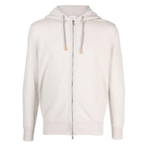 Kasjmier Hoodie met rits Eleventy , Beige , Heren