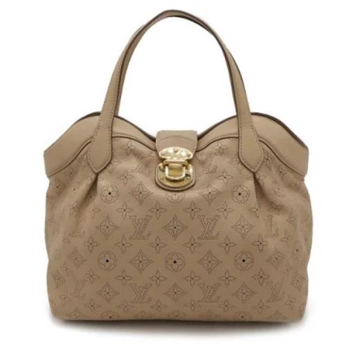 Pre-owned Leather totes Louis Vuitton Vintage , Beige , Dames