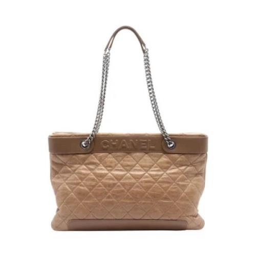 Pre-owned Leather totes Chanel Vintage , Brown , Dames