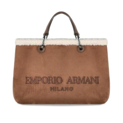 Teddy Bruine Winkel Tas Emporio Armani , Brown , Dames