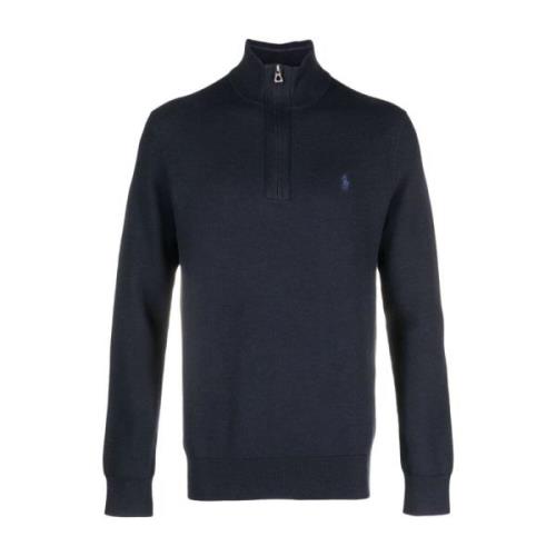 Blauwe Katoenen Trui met Lange Mouwen Polo Ralph Lauren , Blue , Heren