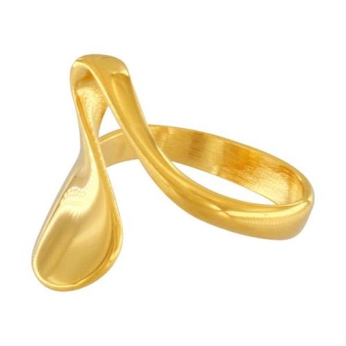 Goudkleurige Waterdichte Golf Ring Dansk Copenhagen , Yellow , Dames