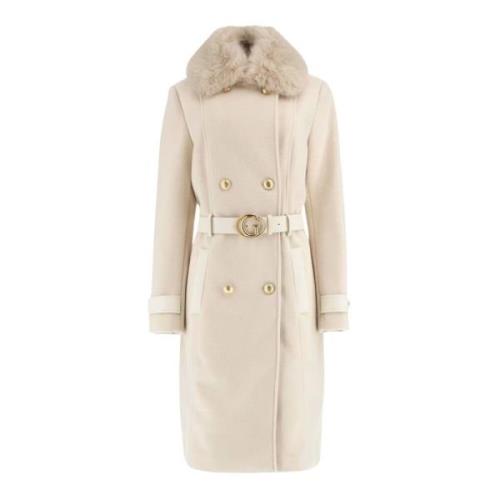 Dames Logo Jas Guess , Beige , Dames