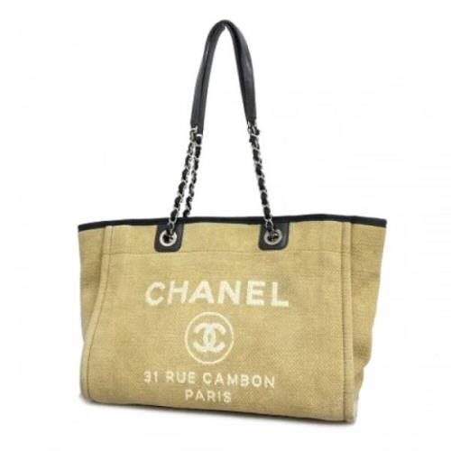 Pre-owned Canvas chanel-bags Chanel Vintage , Beige , Dames