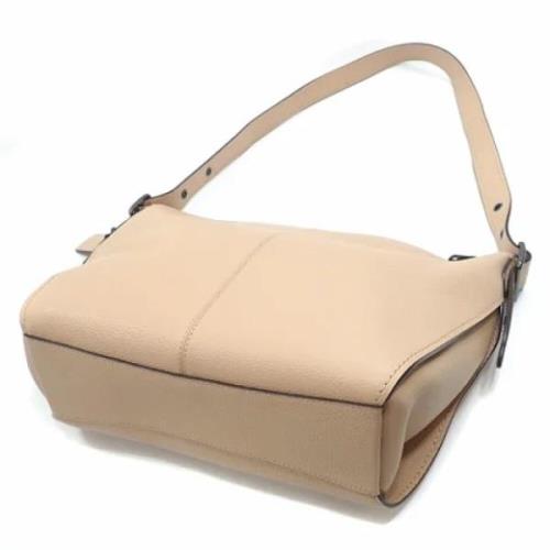 Pre-owned Leather shoulder-bags Coach Pre-owned , Beige , Dames