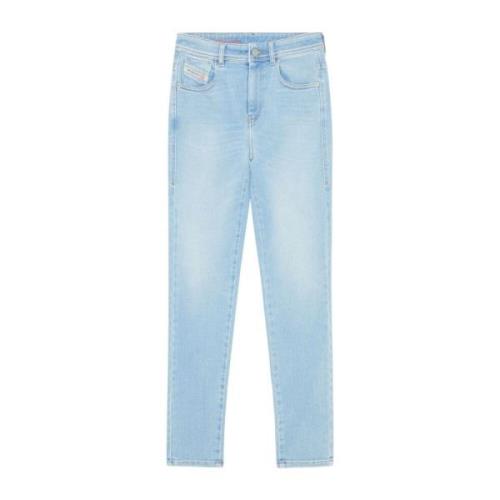 Blauwe Skinny Jeans Casual Broek Diesel , Blue , Dames