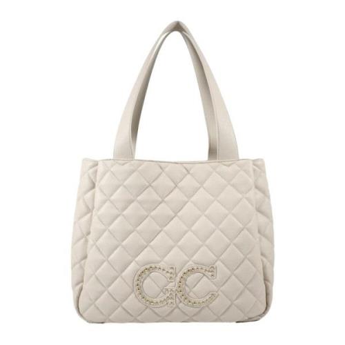 Gewatteerde Crème Witte Handtas Gio Cellini , White , Dames