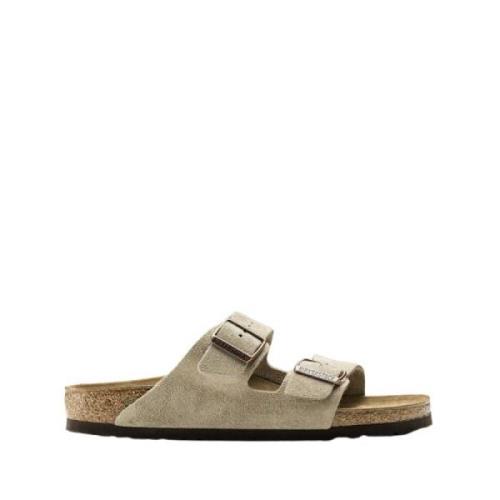 Arizona Suede Sandalen Birkenstock , Beige , Dames