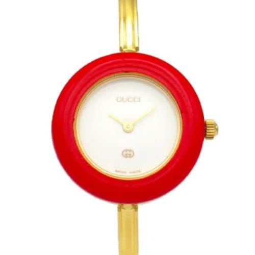 Pre-owned Metal watches Gucci Vintage , White , Dames