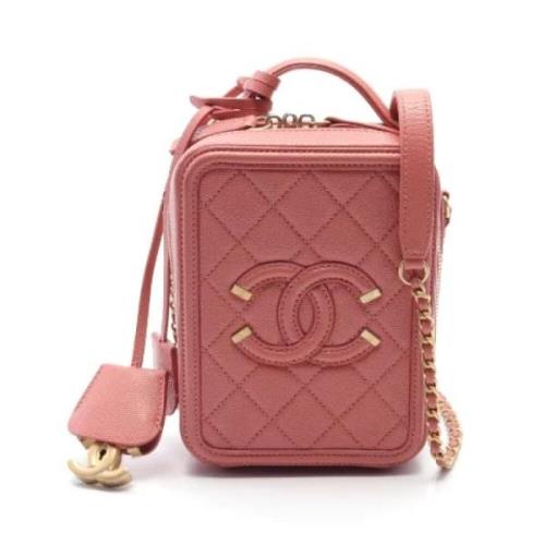 Pre-owned Leather crossbody-bags Chanel Vintage , Pink , Dames