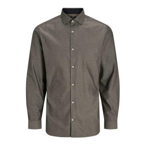 Klassieke Kent Kraag Overhemd Jack & Jones , Gray , Heren