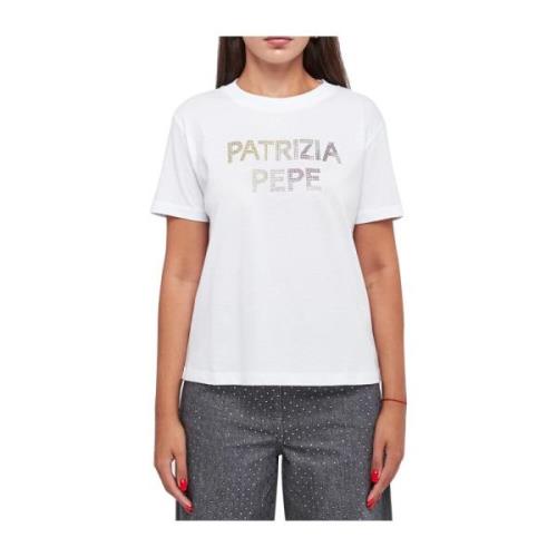 Witte T-shirt en Polo Stijlvol Patrizia Pepe , White , Dames