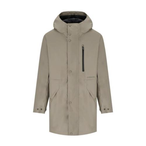 Taupe Eco-Vriendelijke Parka met Gelaste Naden Krakatau , Beige , Here...