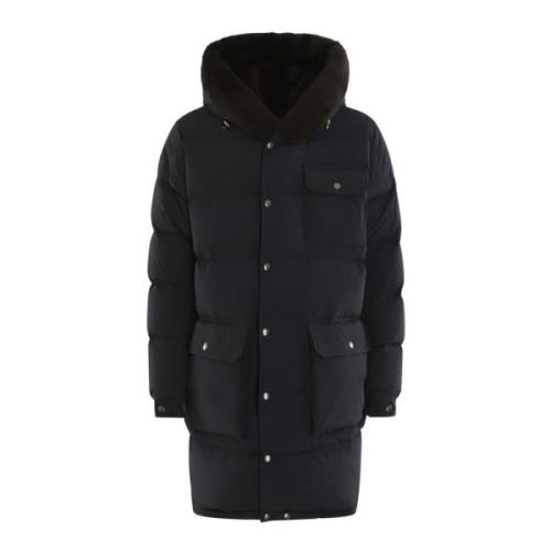 Lange Parka voor Heren Moncler , Blue , Heren