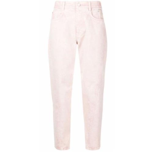 Roze Faded Cropped Denim Jeans Stella McCartney , Pink , Dames