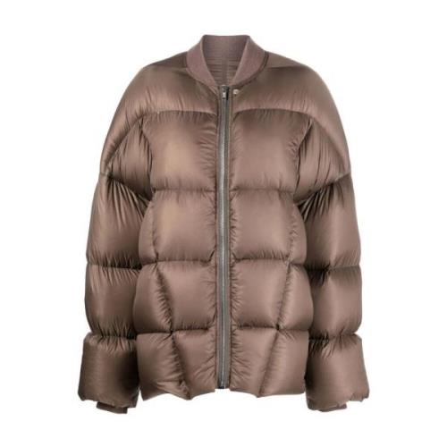 Bruine Puffer & Donsjas Rick Owens , Brown , Dames