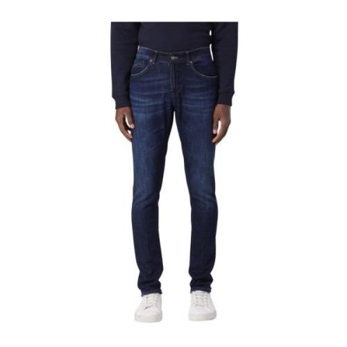 Gewassen Denim George Broek Dondup , Blue , Heren