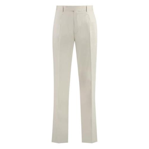 Katoenen Chino Broek met Achterzakken Ermenegildo Zegna , Beige , Here...