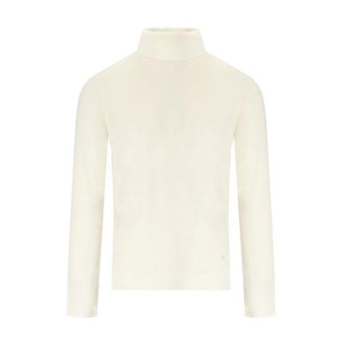 Crème Turtleneck Jumper in Virgin Wool Manuel Ritz , Beige , Heren