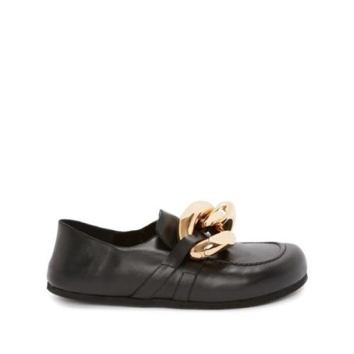 Zwarte Leren Casual Loafers JW Anderson , Black , Dames